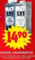 Oatly - Ikaffe, Havredryck