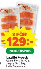 Ullmo - Laxfilé 4-pack