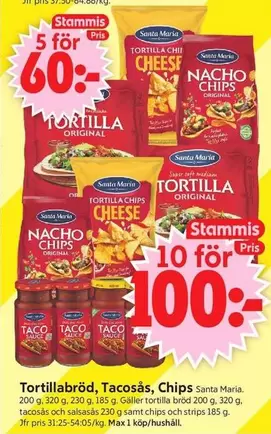 Santa Maria - Tortillabred, Tacos, Chips