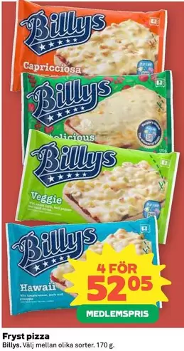 Billys - Fryst pizza