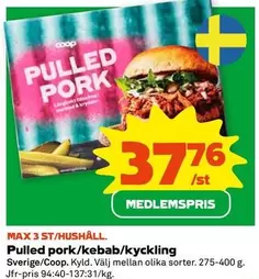 Coop - Pulled pork/kebab/kyckling