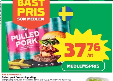 Coop - Pulled pork/kebabkyckling