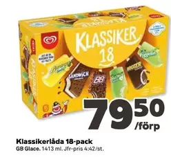 GB Glace - Klassikerlåda 18-pack