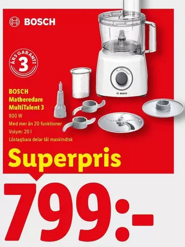 Bosch - Matberedare MultiTalent 3