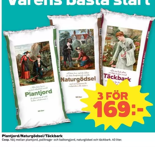 Coop - Plantjord/Naturgödsel/Täckbark