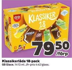 GB Glace - Klassikerlåda 18-pack