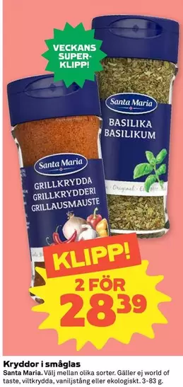 Santa Maria - Grillkrydda / Basilika