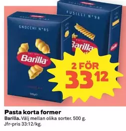Barilla - Pasta korta former