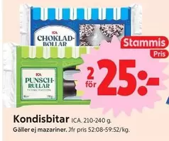 Choklad Bollars, Punsch Rullar
