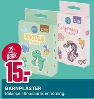 Barnplaster Dinosaur, enhjørning