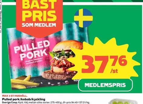 Coop - Pulled pork/kebab/kyckling