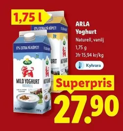 Arla - Yoghurt Naturell, vanilij