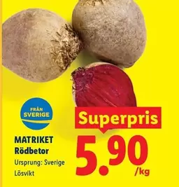MATRIKET Rödbeta