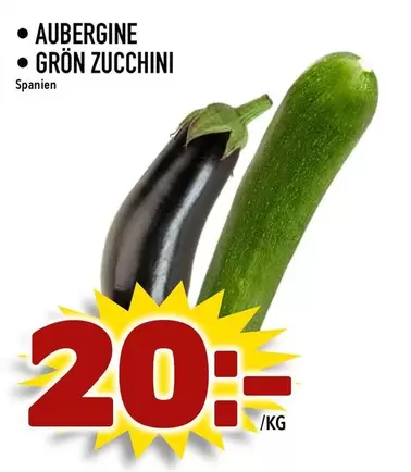 AUBERGINE GRÖN ZUCCHINI