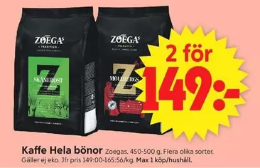 Zoegas - Kaffe Hela bönor
