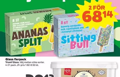 Triumf glass - Ananas Split & Sitting Bull