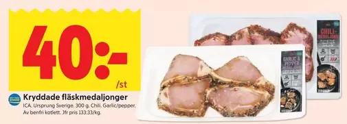 Kryddade fläskmedaljonger