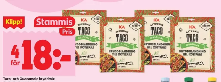 Taco- och Guacamole kryddmix