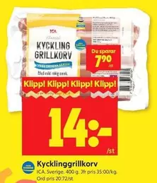 Kycklinggrillkorv