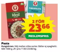 kungsörnen - Ideal Fiberpasta Fusilli