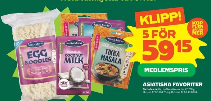 Santa Maria - Asiatiska favoriter