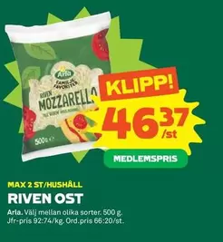 Arla - RIJVEN MOZZARELLA