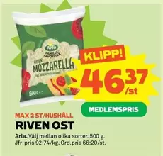 Arla - RIven Mozzarella