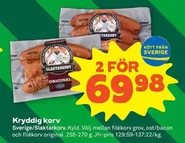 Kryddig korv Sverige/Slaktarkorv