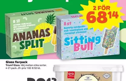 Triumf glass - Ananas Split & Sitting Bull