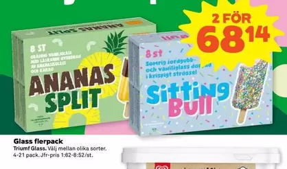 Triumf glass - Ananas Split & Sitting Bull