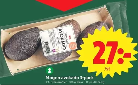 Mogen avokado 3-pack