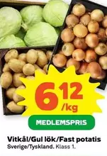 Vitkål/Gul lök/Fast potatis