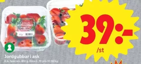 Jordgubbar i ask