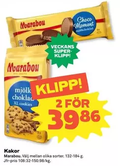 marabou - mjölk choklad XL cookies
