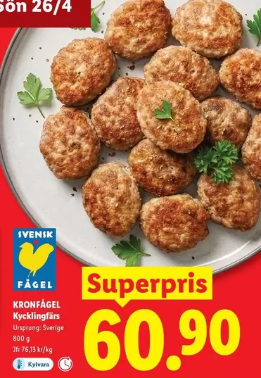 Kronfågel - KRONFÅGEL Kycklingfärs