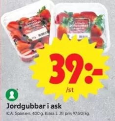 Jordgubbar i ask