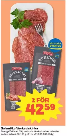 Grilstad - Salami/Lufttorkad skinka