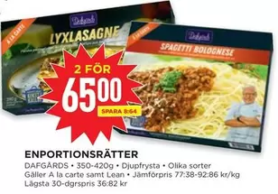 LYXLASAGNE & SPAGHETTI BOLOGNESE