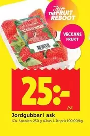 Jordgubbar i ask