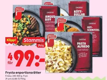 Findus - Frysta enportionsrätter