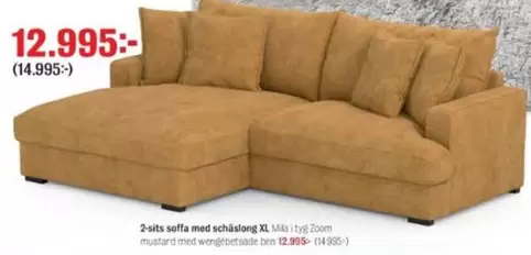 2-sits soffa med schäslong XL