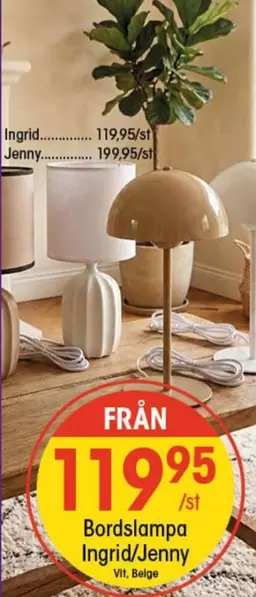Bordslampa Ingrid/Jenny