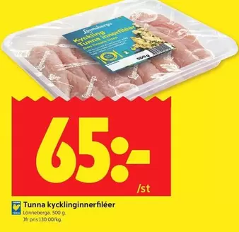 Lönneberga - Tunna kycklinginnerfiléer
