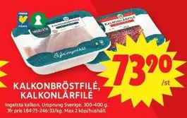 Ingelsta kalkon - Kalkonbröstfilé, Kalkonlårfilé