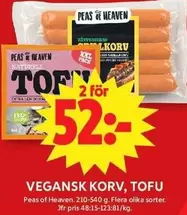 VEGANSK KORV, TOFU