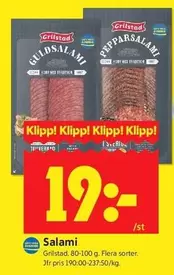 Grilstad - Guld Salami / Pepparsalami