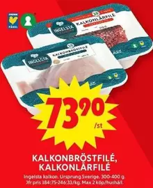 Ingelsta kalkon - Kalkonbröstfilé, Kalkonfilé