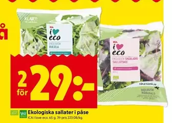 EKO - Ekologiska sallater i påse