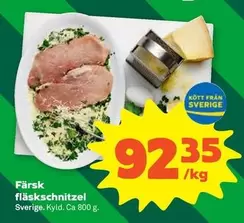 Färsk fläsk schnitzel
