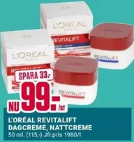 L'Oreal - REVITALIFT DAGCREME, NATTCREME